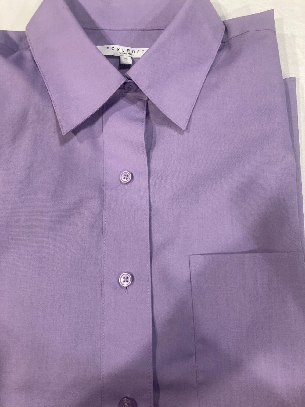 Foxcroft Long-Sleeve Wrinkle Free Shirt, Size 10